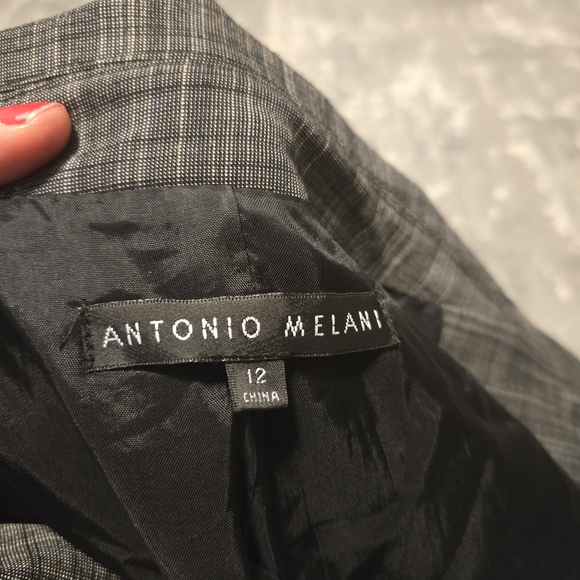 ANTONIO MELANI Charcoal Checkered Jacket - Picture 4 of 11